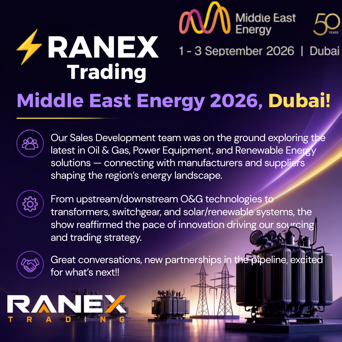 RANEX Trading at Middle East Energy 2026